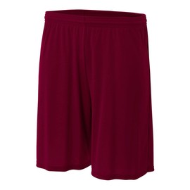 A4 Sportswear Maroon Adult Medium 7" Performance Shorts Moisture Wicking All Season UPF 30+/No Pockets