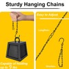 Hanging Chain Set with Hooks, 4 Pack, Black, for Bird