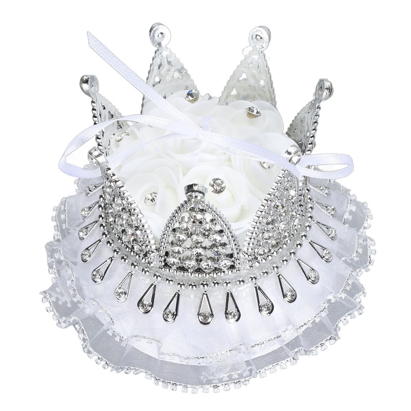 Crown Ring Box Luxurious Romantic Engagement Ring Box Portable Compact