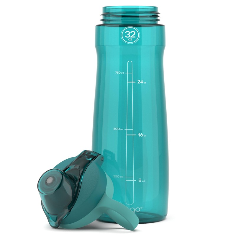 Pogo plástico sin BPA Botella de Agua con Tapa de