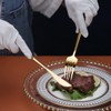 Kyraton Gold Cutlery Set 24 Pieces, Stainless Steel Flatware Set,