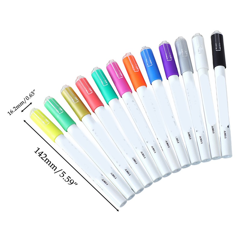12 Color Nail Painting Pen 3D Nail Polish Paint Graffiti