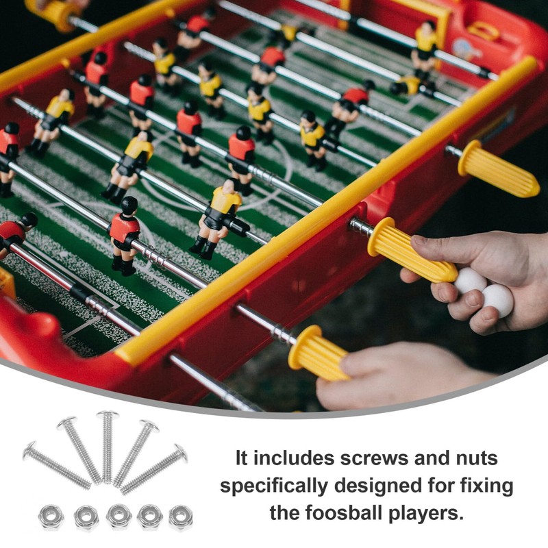 Kisangel 12pcs Foosball Screws Nuts Foosball Table Fastener Table Stability