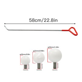 LadyRosian Paintless Dent Repair Tool Dent Removal Rods Set Stainless Steel Tools with Accessories for Car Body Dent and Hail Damage Repair