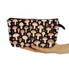 YULUENZE Floral Mushroom Makeup Bag Cute Small Organizer Bag with