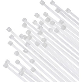 Cable Zip Ties Heavy Duty 6 Inch (100 Pack), Ultra Strong Plastic Wire Ties with 40lb Tensile Strength, Self-Locking UV Resistant Black Nylon Zip Ties for Indoor and Outdoor