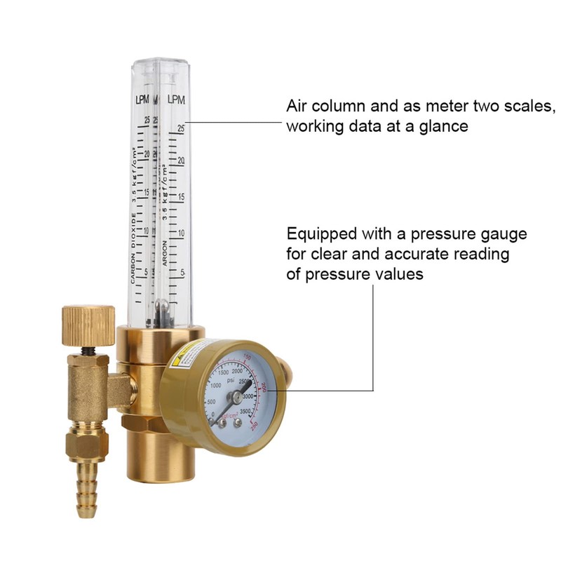 Argon Flowmeter Regulator, Argon CO2 Mig Tig Flo w Meter