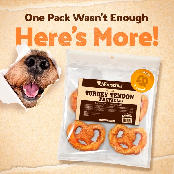 A Freschi srl Afreschi Turkey Tendon Dog Treats, 10 oz