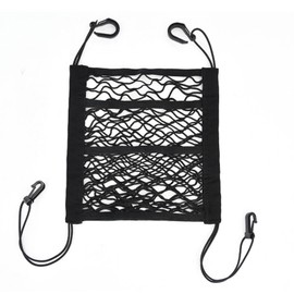 Car Back Seat Storage Mesh Pocket Trunk Net Cargo Net Trunk Net 11.8 x 11.8 inches (30 x 30 cm) Multi-functional Elastic Strong Storage Convenient Storage Prevent Luggage Drop Easy Installation Strong