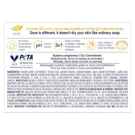 DOVE Jabón en Barra Corporal, Cara y Manos Pink Neutro. Jabón de baño hecho con crema humectante, 1 pza, 135 g