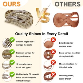 Flat Hair Clips for Women Lying, Driving, 4pcs Ergonomic Comfortable Curved Design Duckbill Hair Clips for Thick Thin Hair - Strong Hold No Slip Hair Claw Clip Hair Accessories (4pcs Multicoloured)