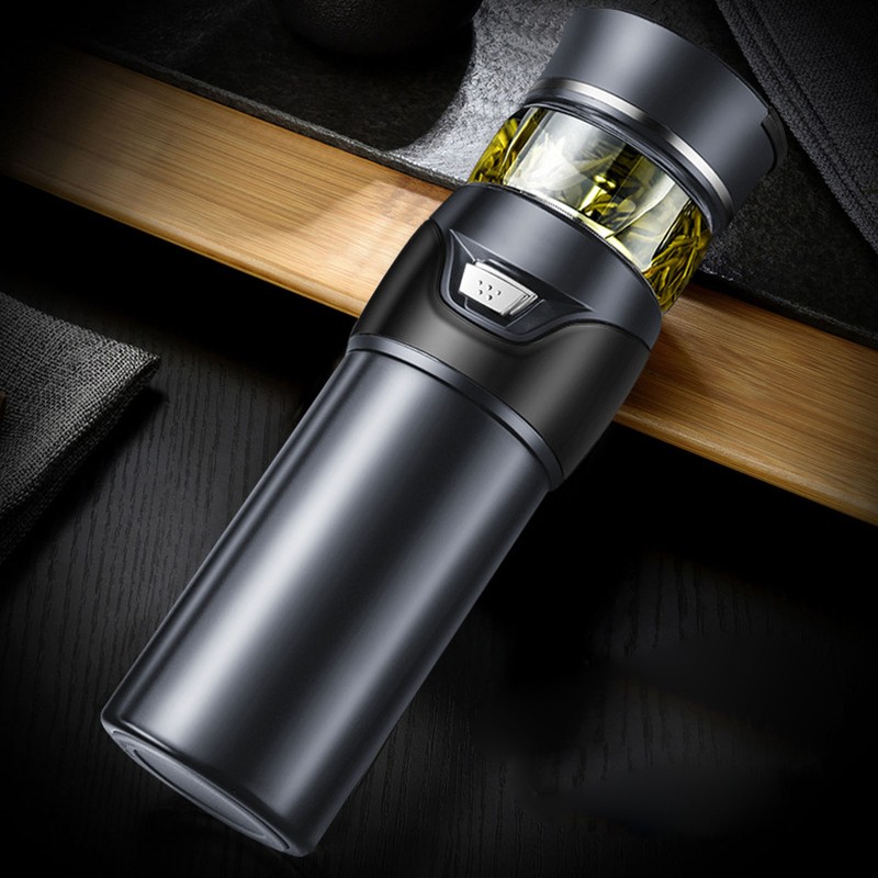 Tea Bottle with Infuser Tea Tumbler Stainless Steel Double Layer