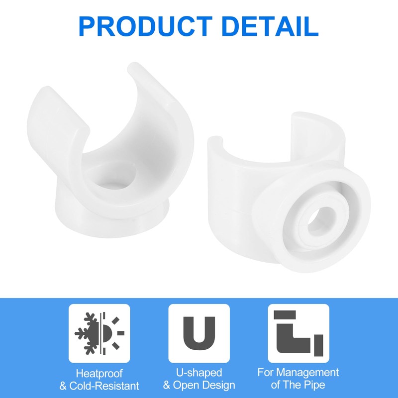 sourcing map 25 Pcs PEX Clips Pipe, 3/4 Inch PVC