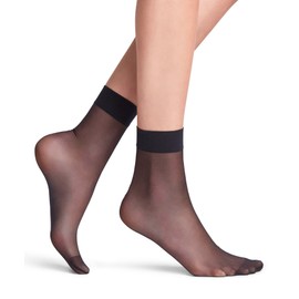 FALKE Damen Socken Seidenglatt 15 DEN W SO Transparent einfarbig 1 Paar, Blau (Marine 6179), 39-42