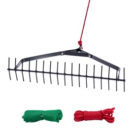 Happybuy 32-inch Aquatic Weed Rake: 6.3-inch Double-Sided Lake Cleaning Tool. Paired with a 30-Foot Rope, It’s a Lightweight, No-Assembly-Required Solution for Clearing Muck