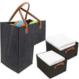 Stair Baskets for Carpeted & Wooden Stairs - Laundry & Shoe Storage Basket Stair - Step Organizers with Handles - Wicker Staircase Baskets - Stair Climbing Laundry Baskets, Stairway Storage