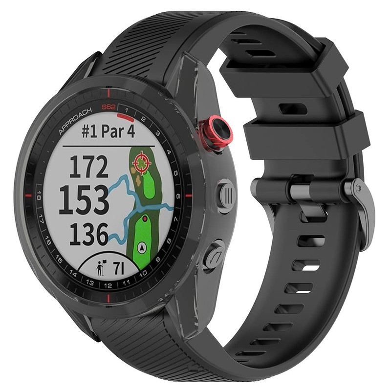 LOKEKE TPU-Schutzhülle für Garmin Approach S62, Schwarz