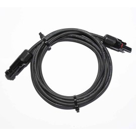 LOWENERGIE Solar Panel PV Cable, Cut to Length, TUV double insulated, 1800V, low voltage drop with Solar Connector plugs (4mm2, 2m)