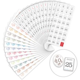 12 Monthly Planner Date Sticker Set, Calendar Number Date Stickers, Decorative Planner Sticker for Customizing Undated Planners, Notebooks