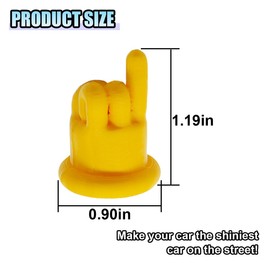 4PCS Finger Valve Stem Caps- Funny Gesture Tire Valve Caps Car Tire Air Caps Cover- Cool Dust Proof Cover Auto Wheel Valve Stem Covers for Vehicles Motorcycles Bikes- Novelty Present (Little Finger)