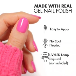 MOYOU LONDON Semi Cured Gel Nail Strips - Pack of 20 Salon Quality Gel Nail Wraps - Works with Any UV Nail Lamp - Easy to Apply - Grecian Goddess