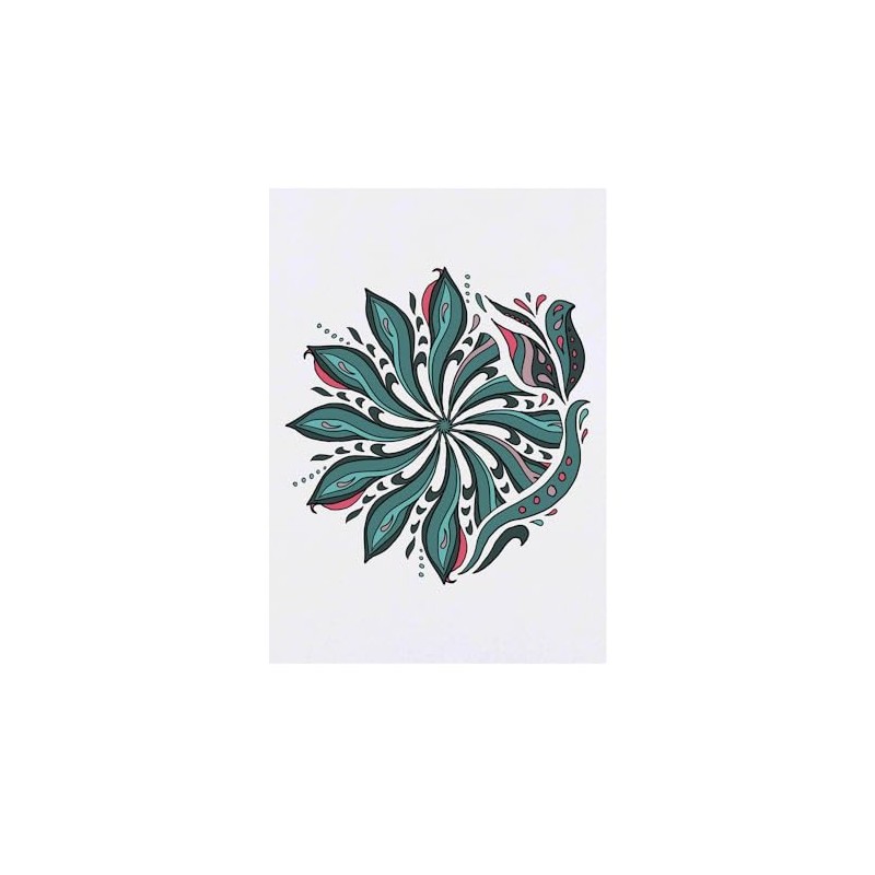 Azeeda 'Asymmetrisches Mandala' Temporäres Tattoo - Hautfreundlicher & Ungiftiger Abziehbild