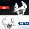 WORKPRO Adjustable Wrench, 4-inch Heavy Duty Spanner with Inch/Metric Scale,