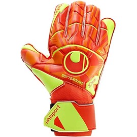 uhlsport Unisex Adult Impulse Soft PRO Goalkeeper Gloves, Dynamic Orange/Fluo Yellow, 45