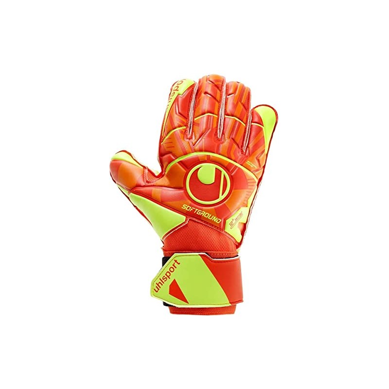 uhlsport Unisex Adult Impulse Soft PRO Goalkeeper Gloves, Dynamic Orange/Fluo