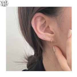YOURAUBE 10K Moon Piercing 6mm 1ea