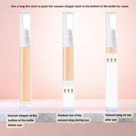 8 Pack Airless Pump Bottles12ml Leakproof Travel Size Vacuum Bottles Refillable Cosmetic Containers Empty for Eye Cream, Foundation, Lotions Sample