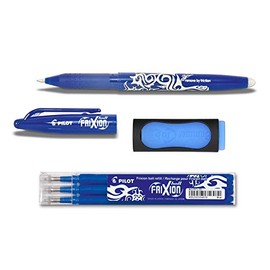 1 Frixion Ball Blue + Set of 3 Refill + Eraser