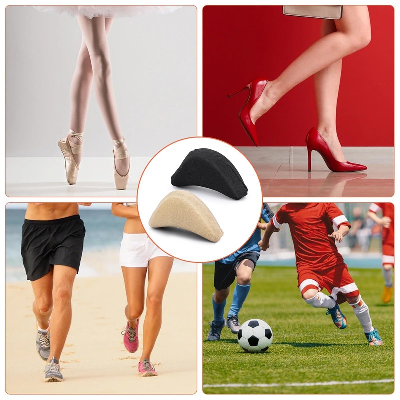 FUYUERO つま先クッション 靴 サイズ調整 爪先 詰め物 通気性 ソフト 滑り止め つま先を守る