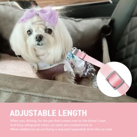 CARPET Belt | Premium Pet Seat Belt | Car Seat Belt for Pet | Dog Cat Safety Belt | Belt for Dogs | Adjustable Seat Belts for Small, Medium, Cats | Pet Seatbelt | Small Dog Car Seat (Purple)