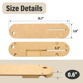 ANTOBLE 3Pcs Zero Clearance Insert Throat Plate Fits for Delta 36-725, 36-725T2, 36-5152, 36-5000, 36-5000T2 Table Saws