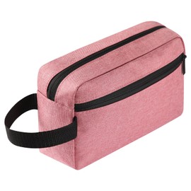 Icramsy Travel Toiletry bag Toiletry bag for women men Hanging toiletry bag Cosmetic bag Travel accessories Gift for Women Men (Dusky pink)