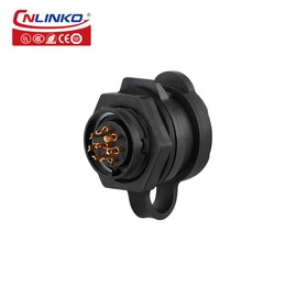 CNLINKO LP-16 Industrial Waterproof Connector IP68 Circular Connector Quick Plugging Aviation Connector PBT Plastic Shell Connector Fast Release Connector M16 2-9 Pin Threaded Socket (8 Pin)