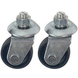 Floor Jack Casters for 3 Ton Floor Jack, Cast Iron Caster Wheels, Floor Jack Replacement Parts Fit for ATD, Cornwell, Mac Tools, Matco, Mountain, Napa, Sunex & More, Pack of 2 (12mm Stem)