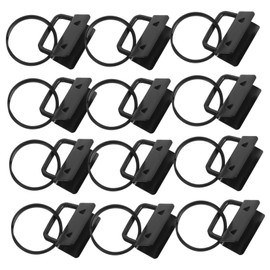 OHPHCALL 30pcs Key Fob Hardware for Keychain Making Supplies Wristlet Clips Key Rings for Diy Crafts Lanyard and Webbing Accessories Black
