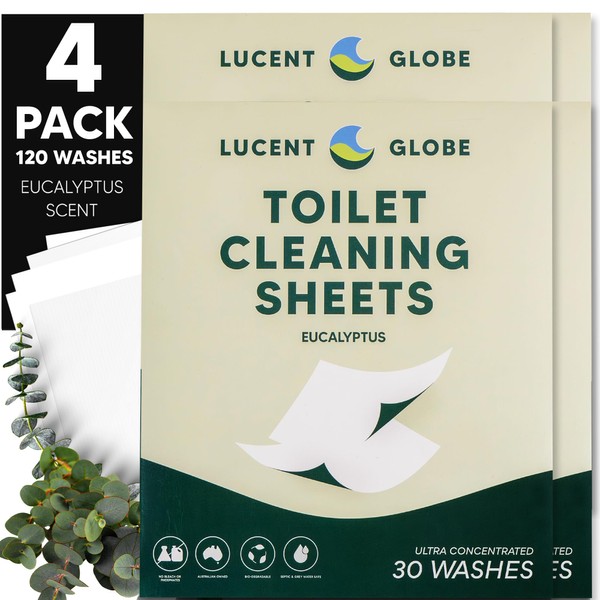 Lucent Globe Toilet Cleaning Sheets - Tough on Dirt &