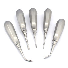 G.S Set of 5 Lindo Levian Root Elevators Serrated Tips Dental Instruments Best Quality