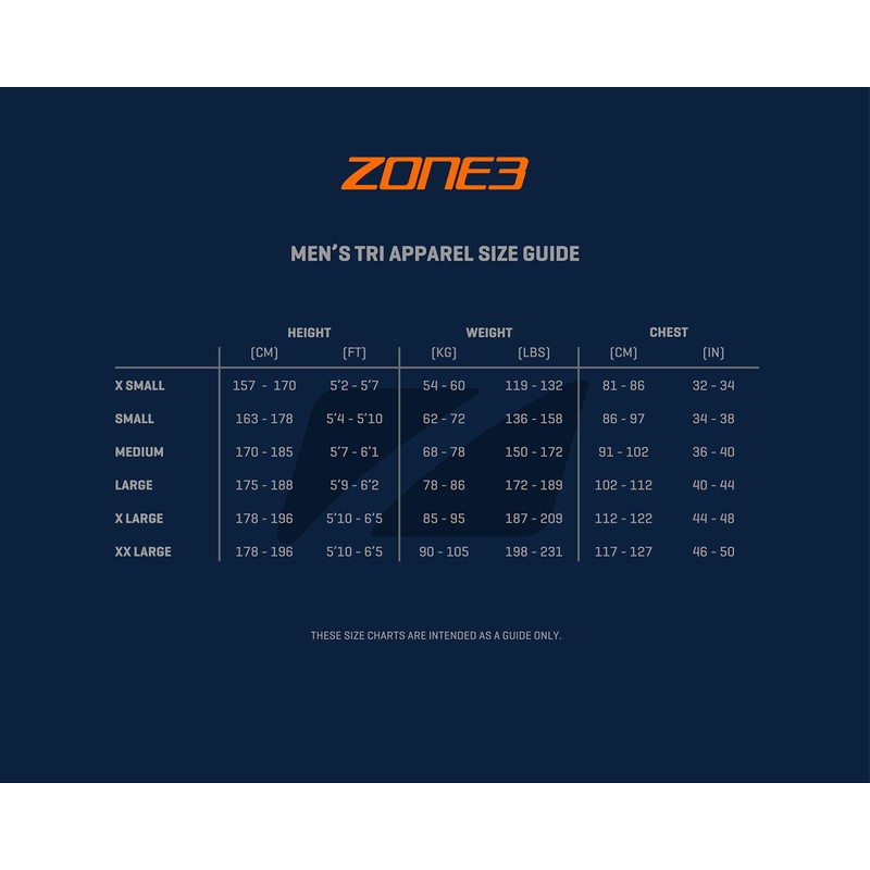 ZONE3 Men's Performance Culture Trisuit, Marl Navy/Black, L