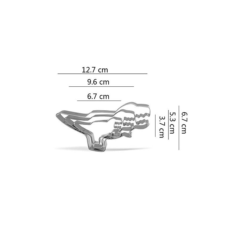 Tyrannosaurus T-Rex Dinosaur Cookie Cutter Set - 3 Piece –