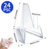Jecdfs Pack of 24 Acrylic Card Stands, Mini Easel, Easel