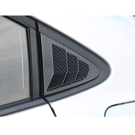 ruihe 2pc Carbon fiber color Rear Quarter Panel Window Side Louvers Vent Fit for Toyota Corolla Sedan 2019 2020 2021 2022 2023 2024