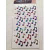 STICKO CLASSIC STICKERS - JAZZY NOTES - RAINBOW COLORS -