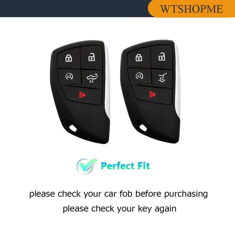 Key Fob Cover Fit for 2022 2023 2024 Chevy Silverado