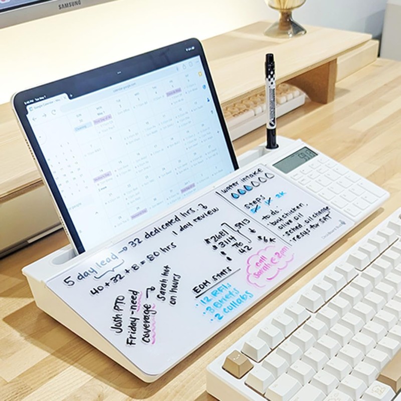 DeskBoard Buddy (White with Calculator)