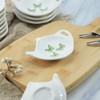 Bicuzat Green Butterfly Pattern Tea Bag Holder Tea Porcelain Accessories
