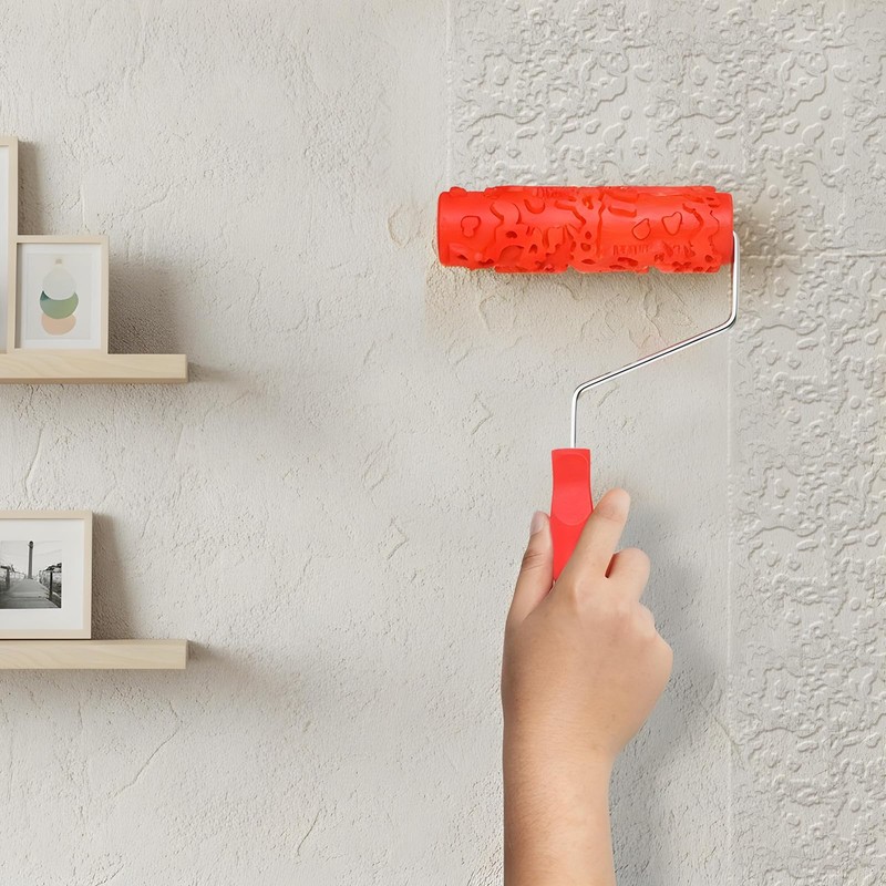 MBAIYO 2 Pcs 7'' Textured Paint Roller, Rubber Pattern Paint